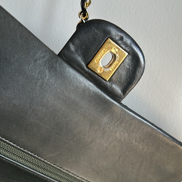 Vintage authentic Chanel gray double flap bag - Picture 4 of 9